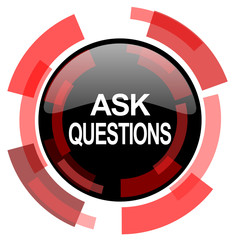 ask questions red modern web icon
