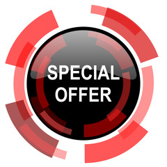 special offer red modern web icon