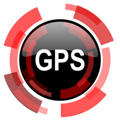 gps red modern web icon