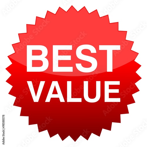 "Red button best value" Stock image and royaltyfree vector files on Pic 98588578