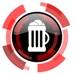 beer red modern web icon