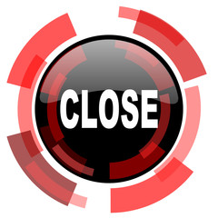 close red modern web icon