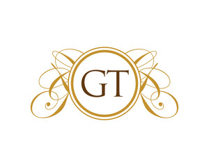 GT Luxury Ornament Initial Logo