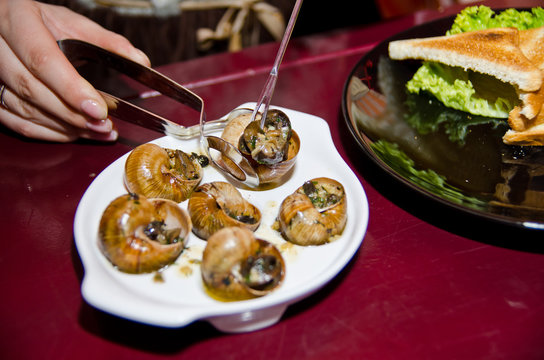 A dish of snails