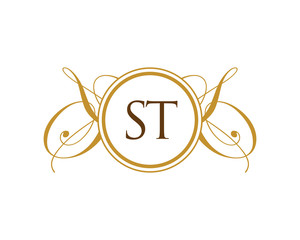 ST Luxury Ornament Initial Logo