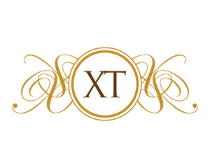 XT Luxury Ornament Initial Logo