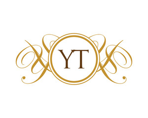 YT Luxury Ornament Initial Logo