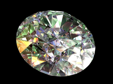 Render of a diamond on a black background.