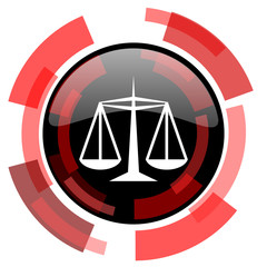 justice red modern web icon