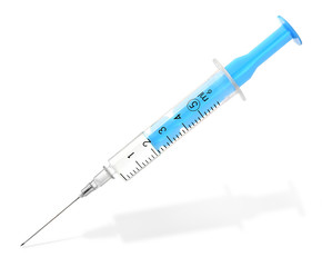 Medical syringe isolated on white