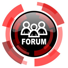 forum red modern web icon