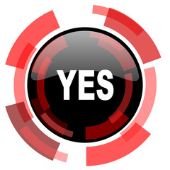 yes red modern web icon