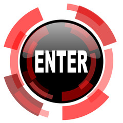 enter red modern web icon