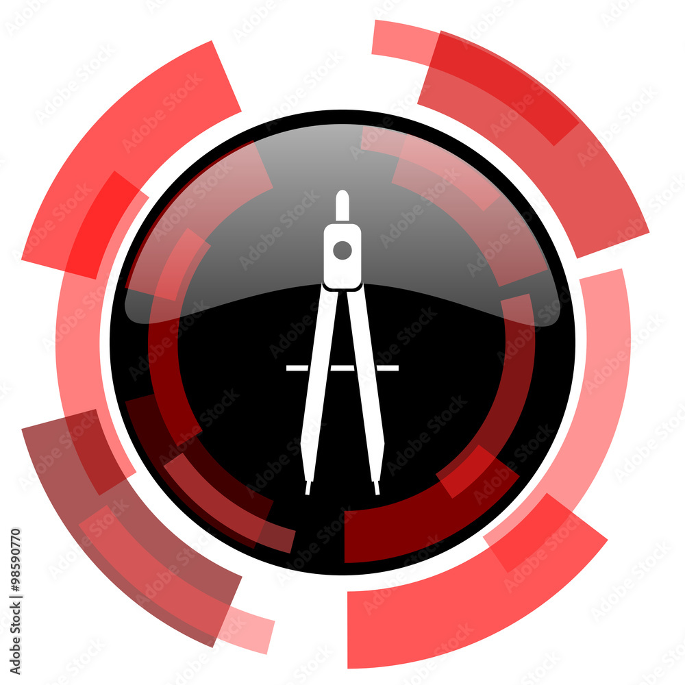 Poster learning red modern web icon