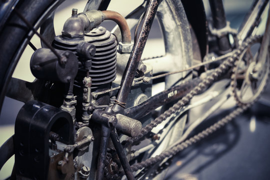 Vintage motorcycle engine