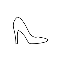 Women sign. Women's shoe icon. High heels shoe symbol. Vector il