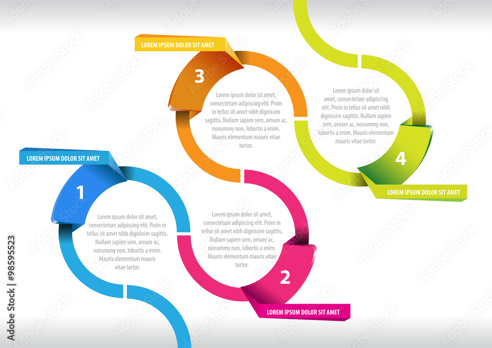 Poster Abstract vector graph for infographic