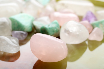 Semiprecious stones closeup