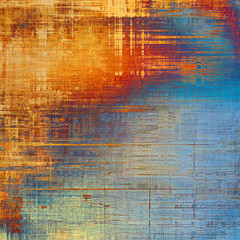 Old texture with delicate abstract pattern as grunge background. With different color patterns: yellow (beige); brown; red (orange); blue