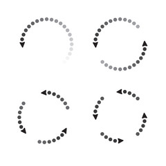 set of black circle arrows
