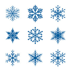 Collection of White Snowflakes.