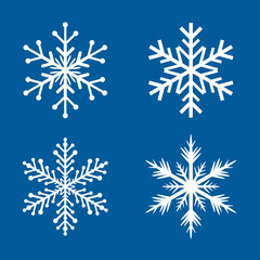 Collection of White Snowflakes.