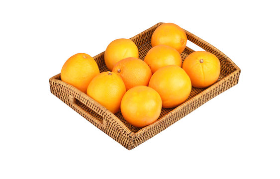 Orange on wickered tray