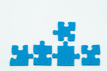 Fototapeta premium blue puzzle pieces