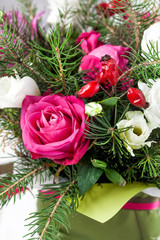 Winter Flower bouquet at holidays