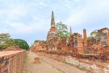 Obraz premium Wat Phrasrisanpetch temple in the city of Ayutthaya Historical P
