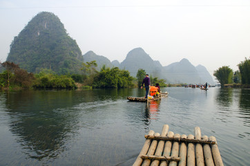 Fototapeta premium Landscape in Yangshuo Guilin, China ..