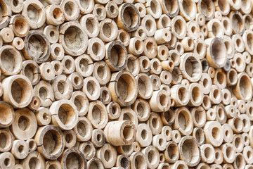 Circle bamboo wall