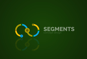 Fototapeta premium Vector outline minimal abstract geometric logo