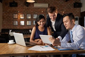 Gathered at digital tablet