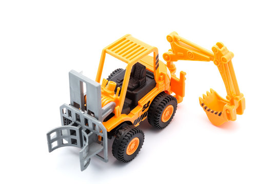 Orange tractor toy