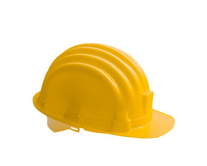 Fototapeta premium Yellow safety helmet construction