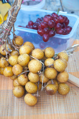 Close up fresh Longan fruit, Thailand
