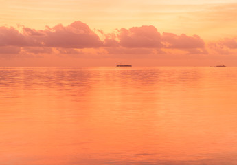 Sunset on sea in Maldives