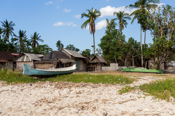 indonesian house - shack on beach