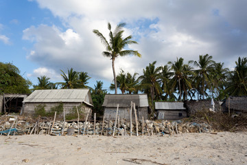 indonesian house - shack on beach