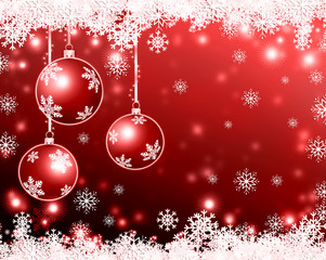 Christmas background with balls