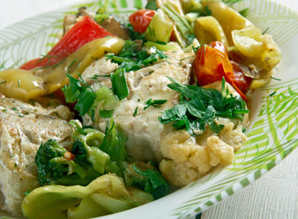 Fish and leeks