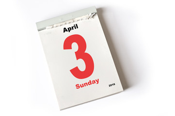3. April 2016