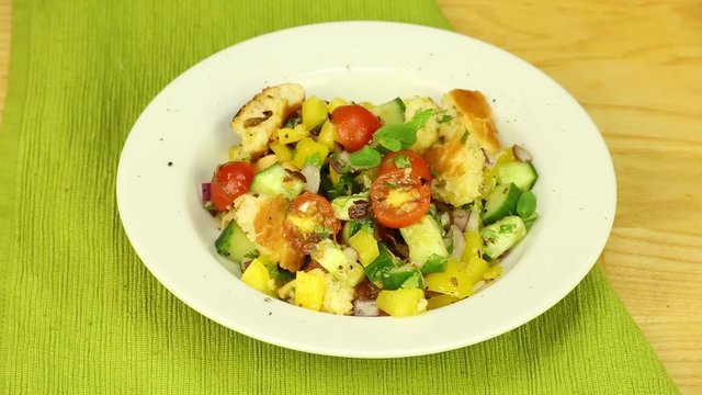 Vegetarian dish with tofu and vegetables