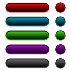 Color button. Vector illustration