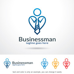 Business man Logo Template Design Vector