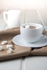 Cocoa drink with marshmallows