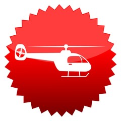 Red sun sign helicopter