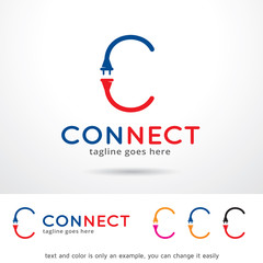 Connect Letter C Logo Template Design Vector