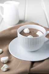 Cocoa drink with marshmallows